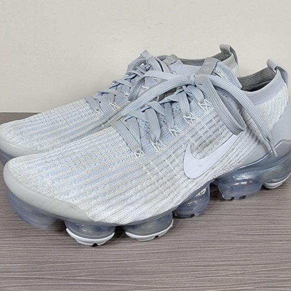 Nike Air VaporMax Flyknit 3 Sneaker, Pure Platinum AJ6900-102, Mens Size 8 / 41 - Picture 3 of 10
